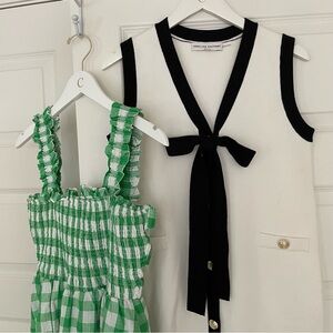 TWO English Factory Dresses / Sz XS